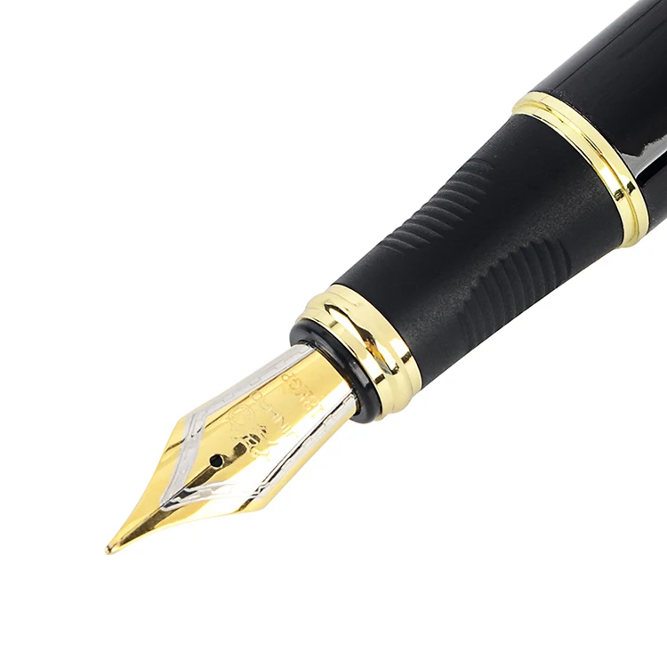 Роскошный бренд X450 матовый черный и золотой металл 0,5 мм перо с широким основанием авторучка для школы, офиса, бизнеса ручки для письма канцелярские