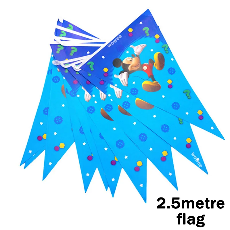 40*30 см/набор, Детские принадлежности для вечеринки на день рождения, бумажные Pinata с рисунком Микки Мауса, одноразовые вечерние украшения для детского душа - Цвет: 2.5meter Flag