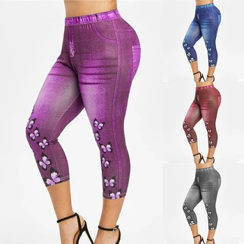 

Plus Mode Sommer Leggings Frauen Hohe Taille Mode Gedruckt Schlank Bleistift Casual Hosen 2020 Große Größe Weibliche Pantalones