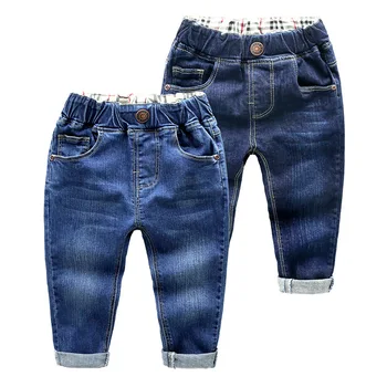 

Baby Boy Jeans Clothes Spring And Autumn New Casual Trousers For Teenagers Long Style Pure Colors Mid Waist Baby Pants 6T
