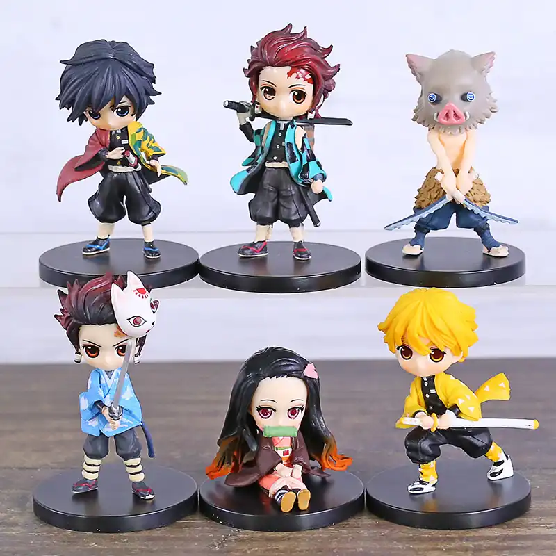 Q Posket Kimetsu No Yaiba Kamado Tanjirou Nezuko Agatsuma Zenitsu Hashibira Inosuke Tomioka Giyuu Figures Toys Dolls 6pcs Set Action Figures Aliexpress