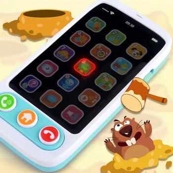 

Silicone Phone Toys Kids Children Phone Education Learning Machine Smart Touch LED Baby Toy Phone For KIds Gift High Quality New