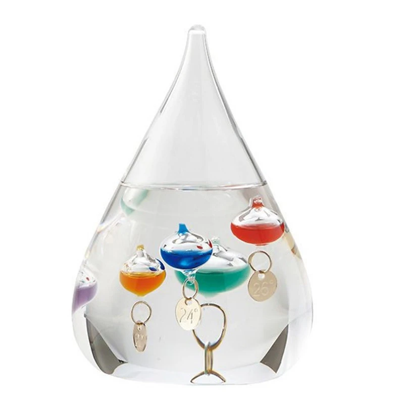 

Galileo Thermometer Water Drop Weather Forecast Bottle Creative Decoration Birthday Gift Children Toy