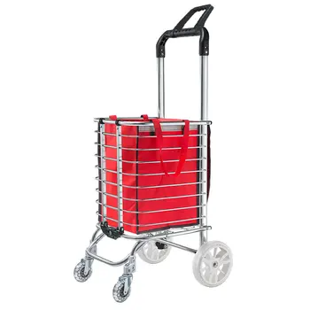 

Shopping cart climb stairs hand cart home trailer folding trolley car pull goods shopping cart portable small cart