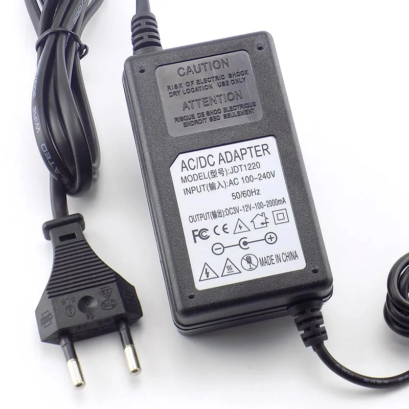 AC 100 220V к DC Регулируемый адаптер 3 12V 2.0A CCTV камера питания Универсальное зарядное