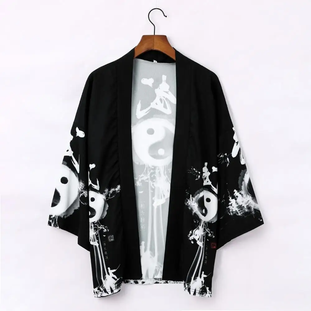 Japanese kimono cardigan men haori yukata male samurai costume clothing kimono jacket mens shirt yukata haori