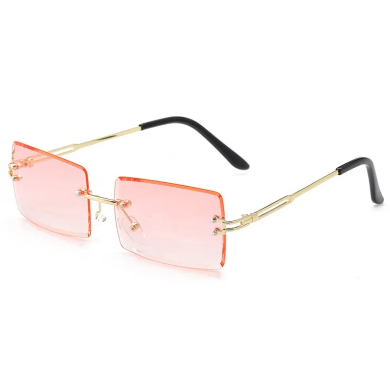  - Fashion Small Rectangle Sunglasses Summer UV400 Eyewear 2021 Newest Trendy Women Men Rimless Cycling Retro Sun Glasses Shades