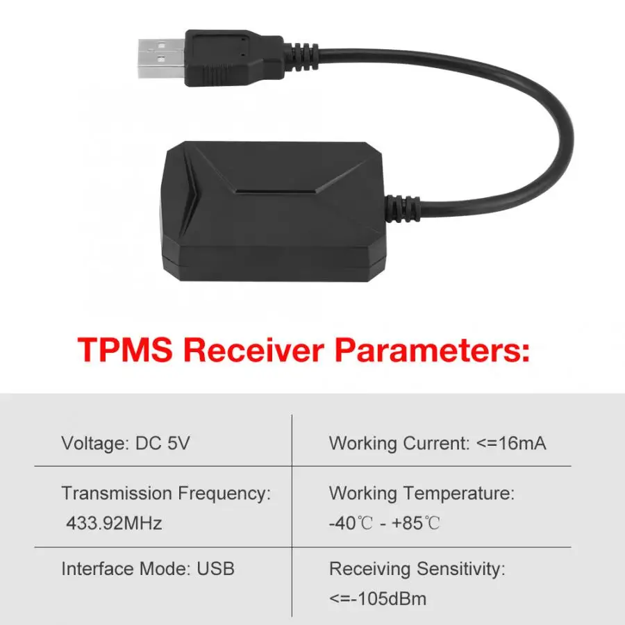 USB система контроля давления в шинах TPMS с 4 внешними датчиками для навигационная система для Android дисплей монитор давления в шинах