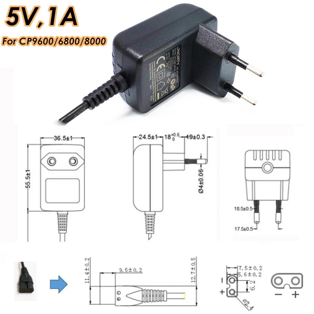 Original 5V Power Adapter for Codos CP6800/8000/9200/9600/9700/3380 Pet Clipper Dog Trimmer Charger European/U.S.A Plug