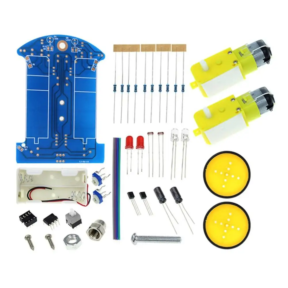 

D2-1 DIY Kit Intelligent Tracking Line Smart Car Kit Suite TT Motor Electronic Production Smart Patrol Auto Parts DIY Kit