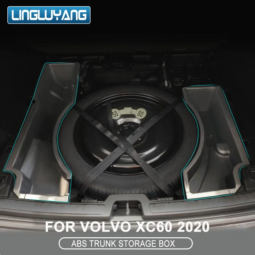 Ящик для хранения в багажнике Volvo xc60 2018 2019 2020 2021 контейнер из АБС-пластика