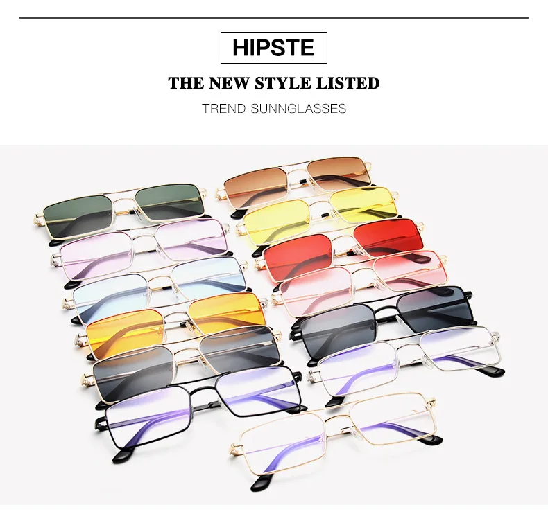 OEC CPO Vintage Square Metal Steampunk Sunglass Women Brand Designer Metal Punk Sun Glasses Driving Men Oculos De Sol O156