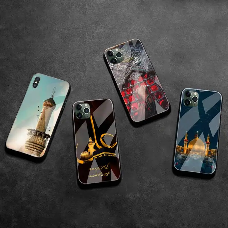 Mecca Imam Ali Islamic Shia Holy Phone Case Tempered Glass For iPhone 12 pro max mini 11 Pro XR XS MAX 8 X 7 6S 6 Plus SE 2020 | Мобильные