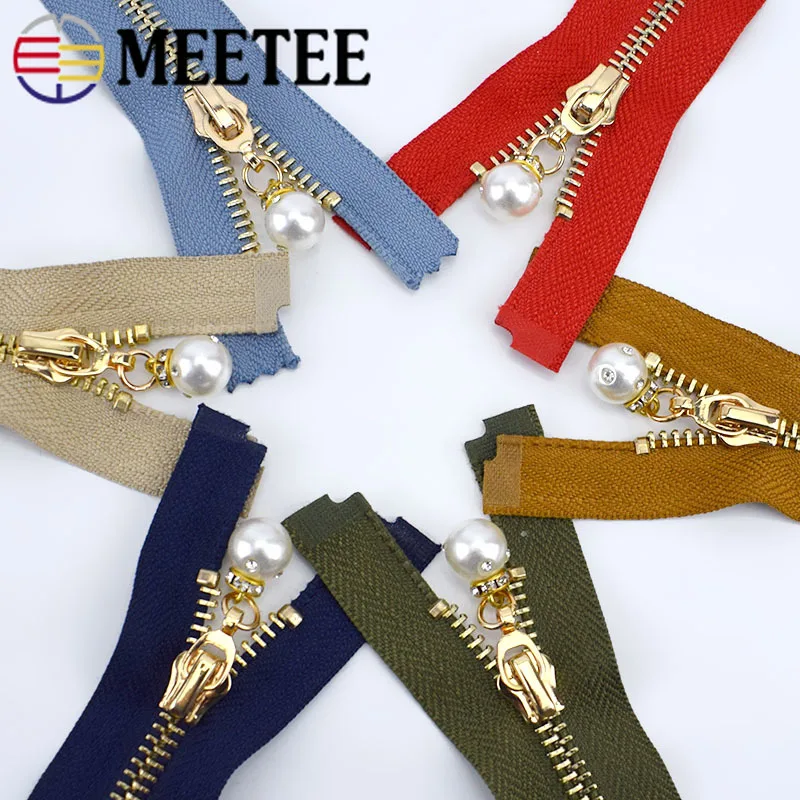 Meetee 85 см 1/2 шт 5# металлическая молния золотые зубы открывающийся автоматический замок молния для пуховика длинное пальто одежда сумки шитье DIY аксессуары