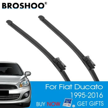 

BROSHOO Auto Car Windshield Wiper Blade Natural Rubber For Fiat Ducato Fit Hook/Push Button Arms From 1995 To 2016 Accessories