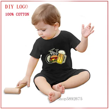 

Top Quality Bike, Burger and Beer Body Suit Baby romper new born baby boy clothes 3 to 6 months cute clothes for toddler girls