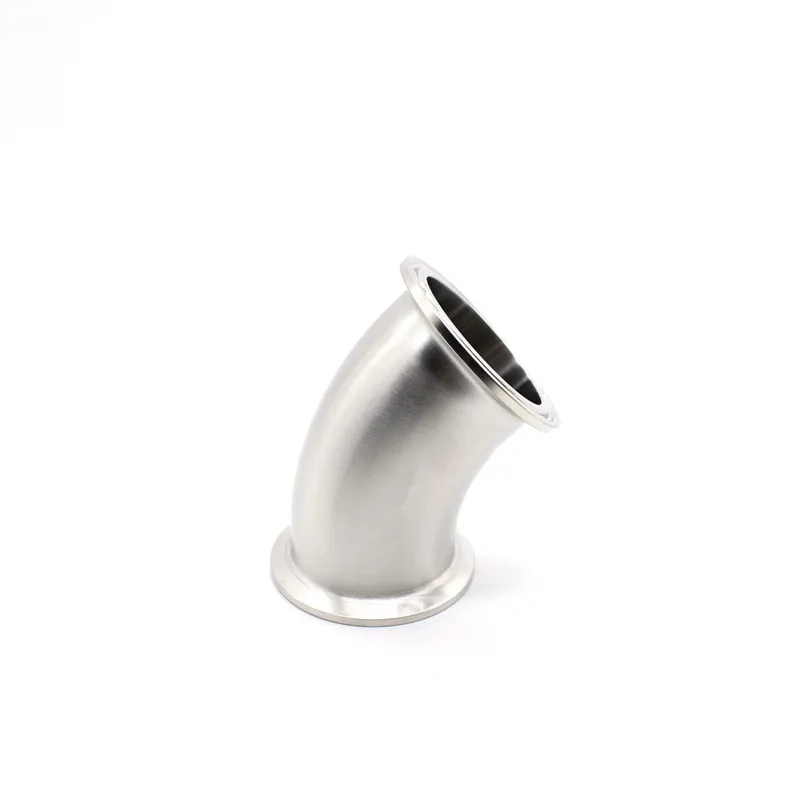 2.5 Inch 63mm (OD77.5mm) Sanitary Stainless Tri Clamp 45 Degree Elbow