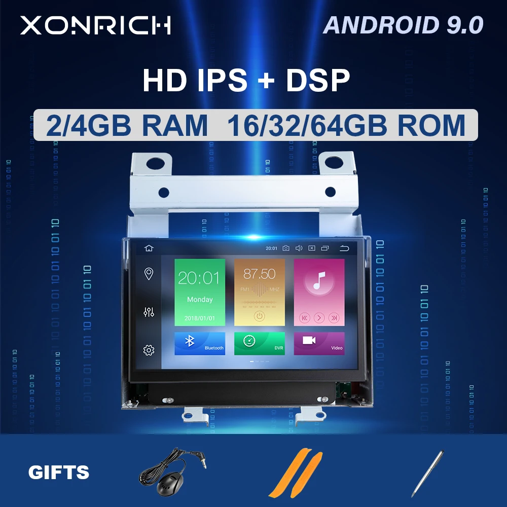 IPS DSP 8 Core 4G 64GB 2 din Android 9 Car Radio DVD for Land Rover Freelander 2 2007-2012 Multimed