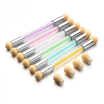 

Mobray 6 color Nail Acrylic Uv Gel Nail Brush Double-headed Gradient BrushesArt Brush For Ombre Gradient Nails Manicure Tool