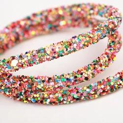 Sparkling Glitter Rhinestones & Sequins Trim for DIY Decoration and Crafts (Colorful)