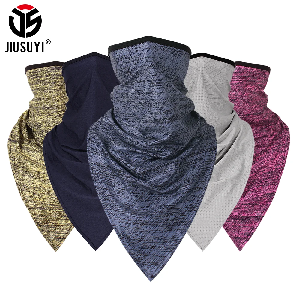 

Half Face Mask Bandana Men Scarf Neck Gaiter Cover Triangular Tube Ice Silk Anti-UV Sun Cool Breathable Scarves Headband Women