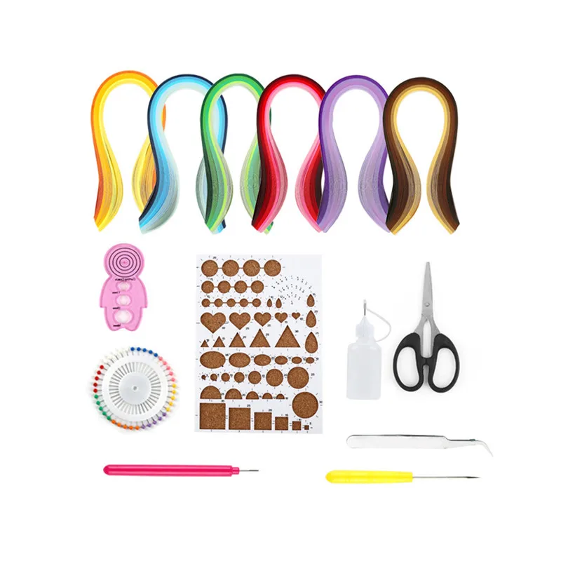

Paper Quilling Paper DIY Graduated Color Quilling Paper with DIY Handmade Gift Origami Craft Paper Paper Quilling Tools Set