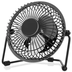 Mini ventilateur de Table et de bureau en métal, ventilateur à câble USB de 4 pouces, fonctionnement silencieux 