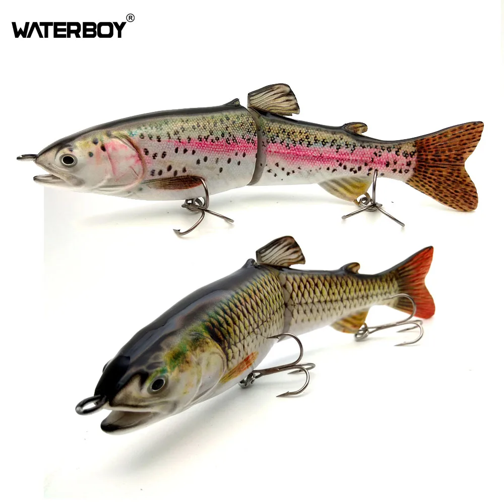 

WATERBOY Fishing Swimbait Glide S Swimming 18cm 68g 2 Segment Multi Jointed Lure Trout Fresh Water Slow Sink Fish Bait