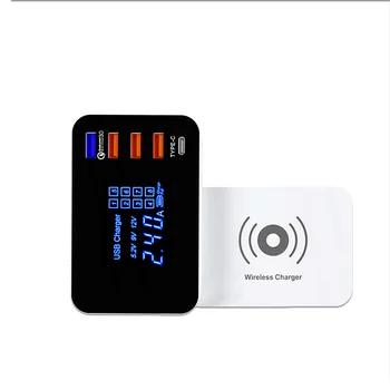 

10W Qi Fast Wireless Charger for Iphone X Xr Xs Max USB Charger QC 3.0 LED Display Wireless Charger Adapter 2A for Xiaomi IX35