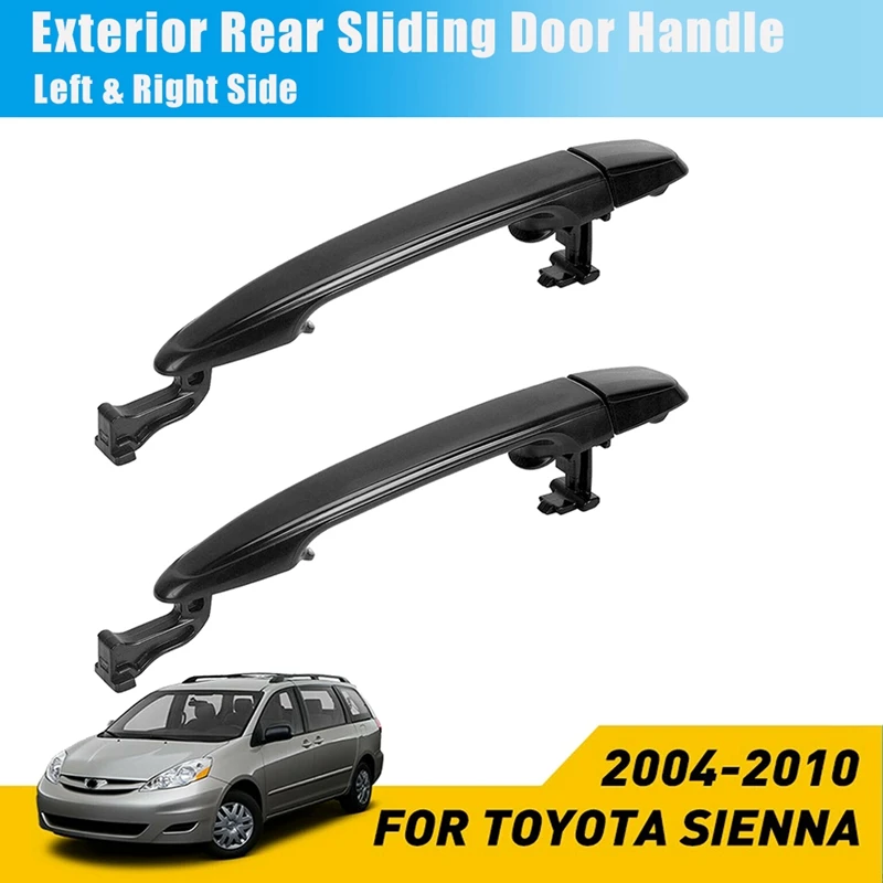 2X Наружная ручка для задней раздвижной двери 69213-08020 Toyota Sienna 2004-2010 левая/правая со