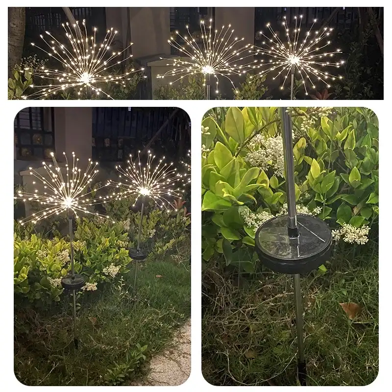Led芝生lightflashing花火ライト屋外中庭風景ソーラー接地プラグランプ防水クリスマス装飾 Holiday Lighting Aliexpress
