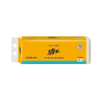 

12 Rolls 3 Ply Kitchen Absorbent Soft Toilet Paper Restaurant Daily Bamboo Pulp Skin Friendly Hotel Bathroom Tissue Ultra Strong