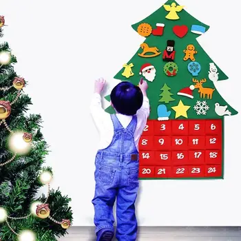 

Wool Chemical Fiber Attractive MULTIPLE FUNCTIONS Unique Calendar Christmas Tree Hanging Christmas Calendar Winter FLEXIBLE USE