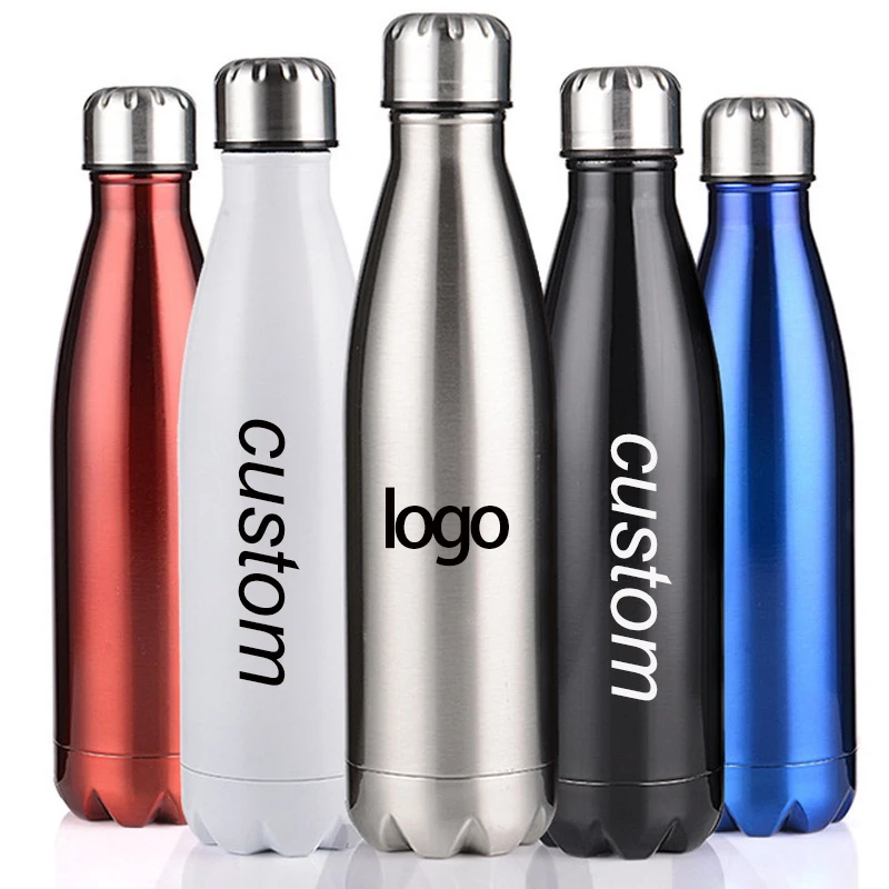 Personalised Insulated Metal Water Bottle Customised With Any Name / Word  500ml Double Walled Vacuum Flask 12 Hours Hot & 24 Hours Cold 