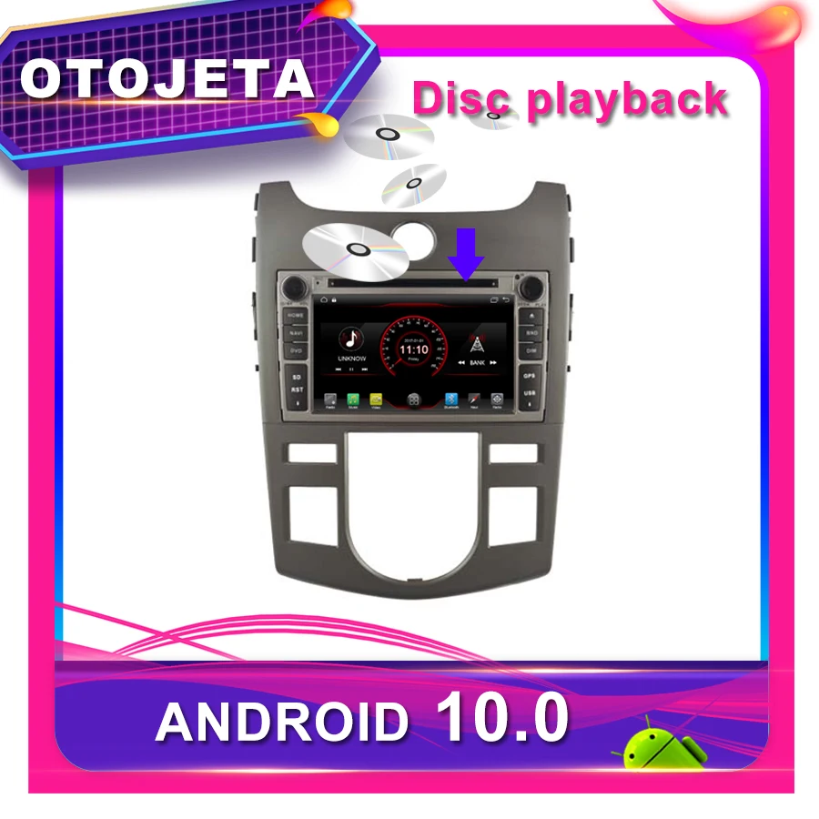 Автомобильный DVD плеер OTOJETA мультимедийная лента на Android 10 0 с GPS для KIA FORTE CERATO KOUP 2008