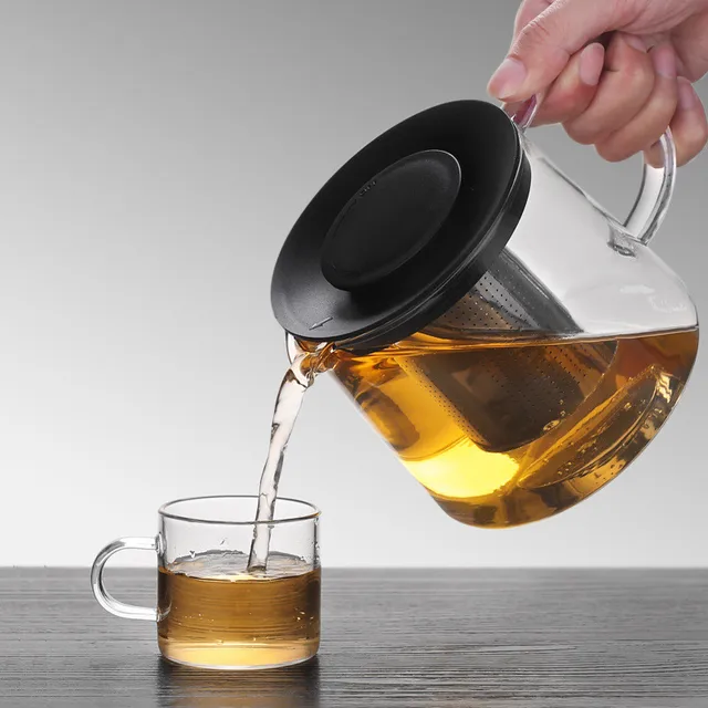 Borosilicate Glass Teapot with Stainless Steel Infuser & Lid, Tea Kett –  chalbhaipartykartehai