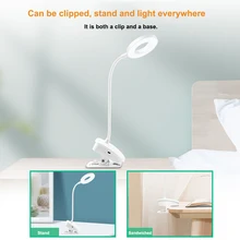 Table lamp 360 degrees Stepless Dimmable Desk Reading Three-tone Light Foldable Rotatable Touch Switch 5V USB LED Table Lamp 5 dimmable protect eyesight foldable reading led light table lamp touch control calendar alarm clock usb charging led lamp