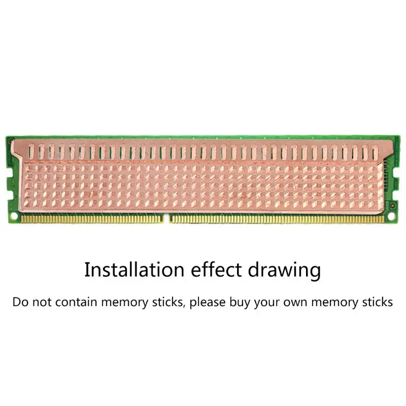 PC ram кулер медный настольный компьютер памяти радиатор для DDR2 131x27x1,5/2 мм