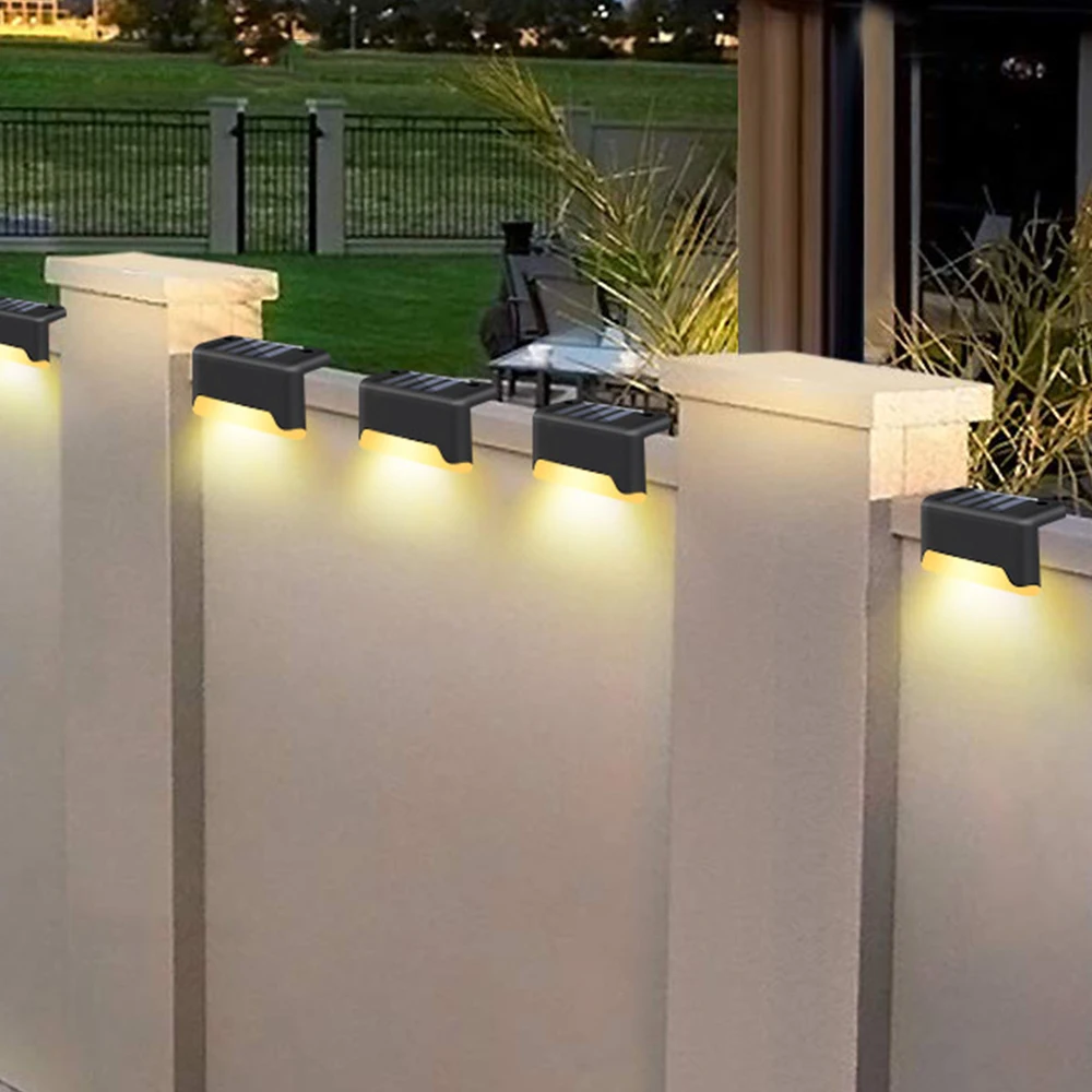 LED Solar Stair Lamp IP65 Waterproof Outdoor Garden Pathway Yard Patio