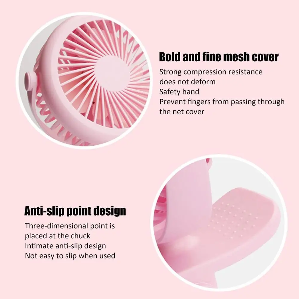 

USB Charging 3 Blades Cooling Fan With Clamp Adjustable Angle Mini Fans For Office Home Durable Super Mute Cooler 2019 SELLING