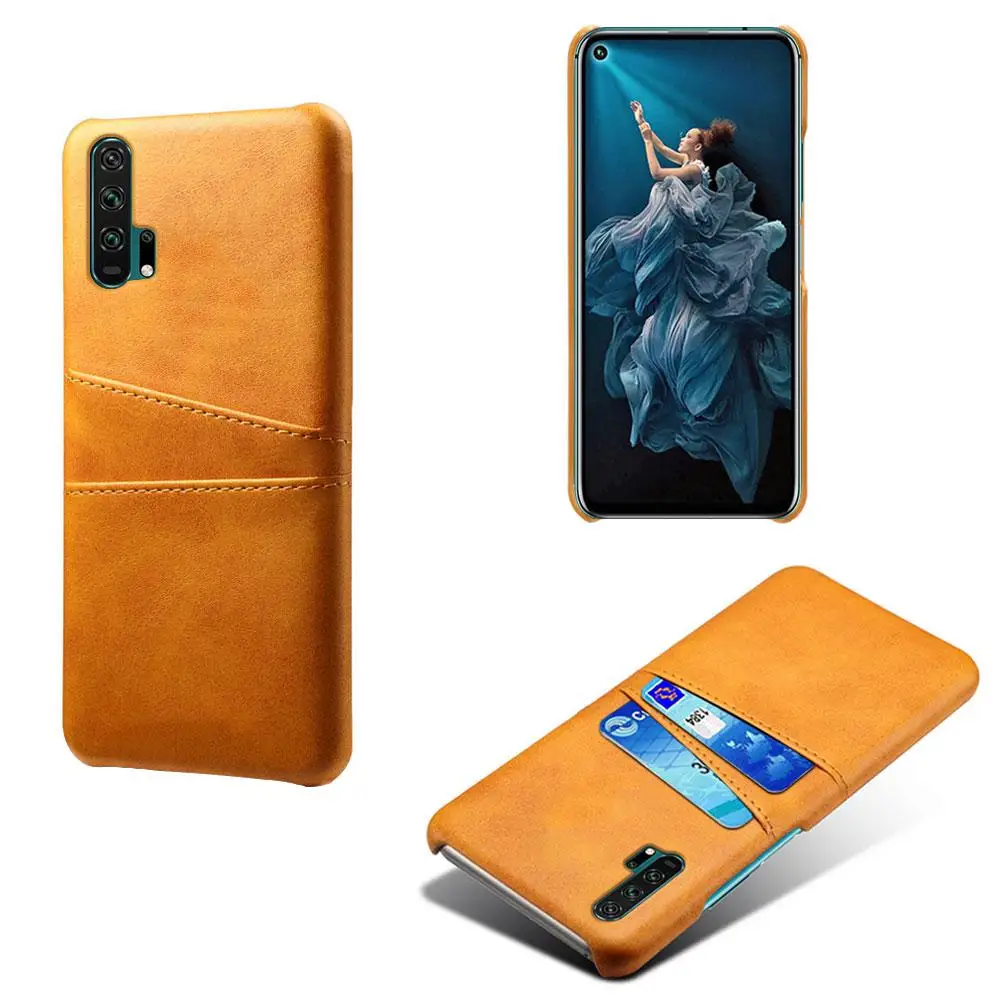 Для huawei Honor 20 Pro V20 20i 20 10i 8S 8C 9X Pro Чехол для кредитных карт Винтажный чехол-бумажник из искусственной кожи для Honor Note 10 9 Lite - Цвет: Orange