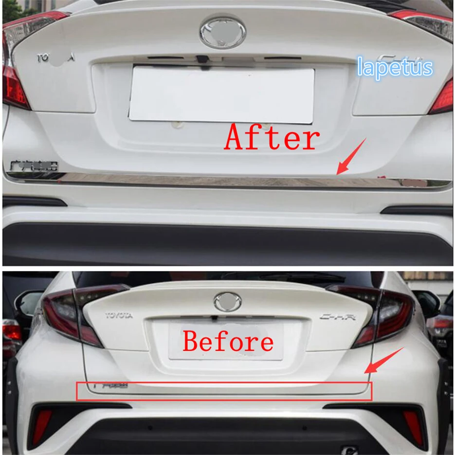 Rear Trunk Tailgate Boot Lower Edge Door Decoration Overlay Strip Streamer Lid Cover Trim Fit For Toyota C-HR CHR 2016 - 2020 Rear Trunk Tailgate Boot Lower Edge Door Decoration Overlay Strip Streamer Lid Cover Trim Fit For Toyota C-HR CHR 2016 - 2020
