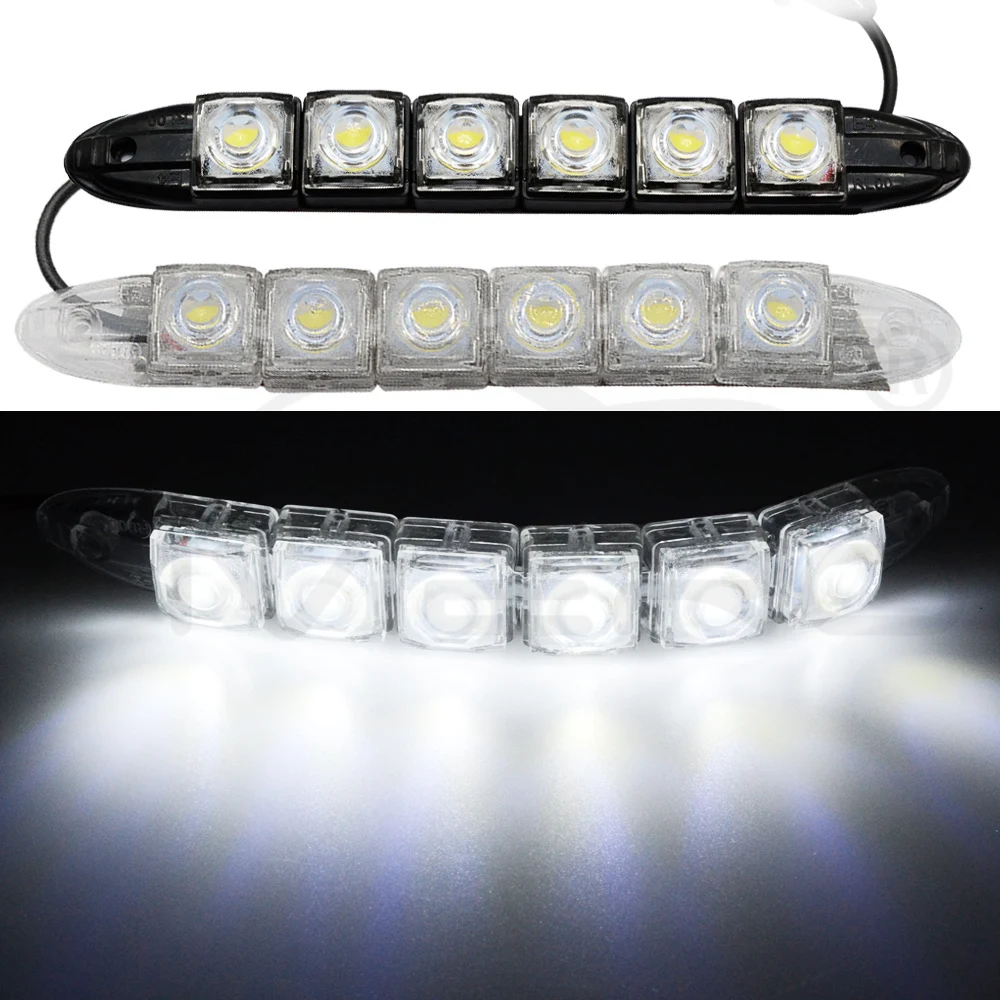Hviero Car Styling COB DRL Fog Lights Flexible Silicone white Daytime Running Lights Auto Head Lamp Waterproof 10w Bright Led Fog Light car styling