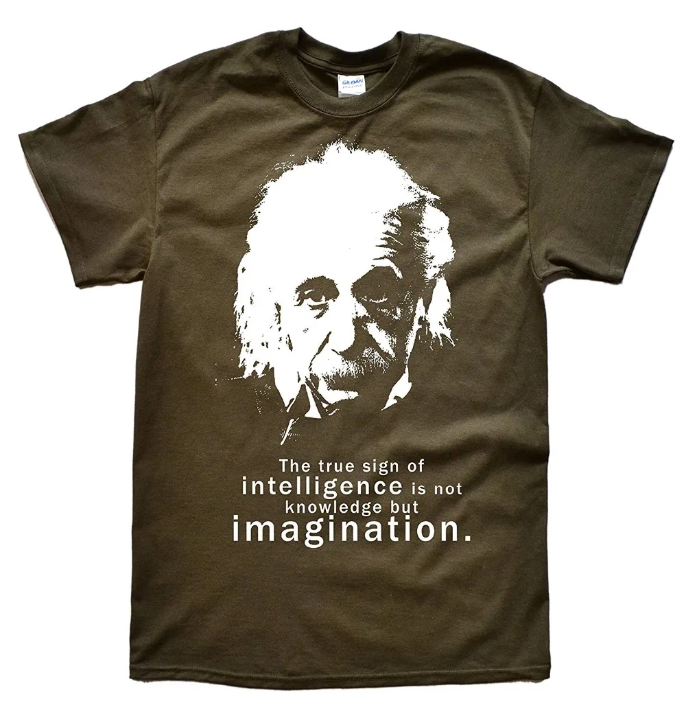 Gym 'S Albert Einstein Quote T-Shirt Teenage Natural Cotton Printed Man Fashion Round Collar T Shirt Hipster Tee | Мужская одежда