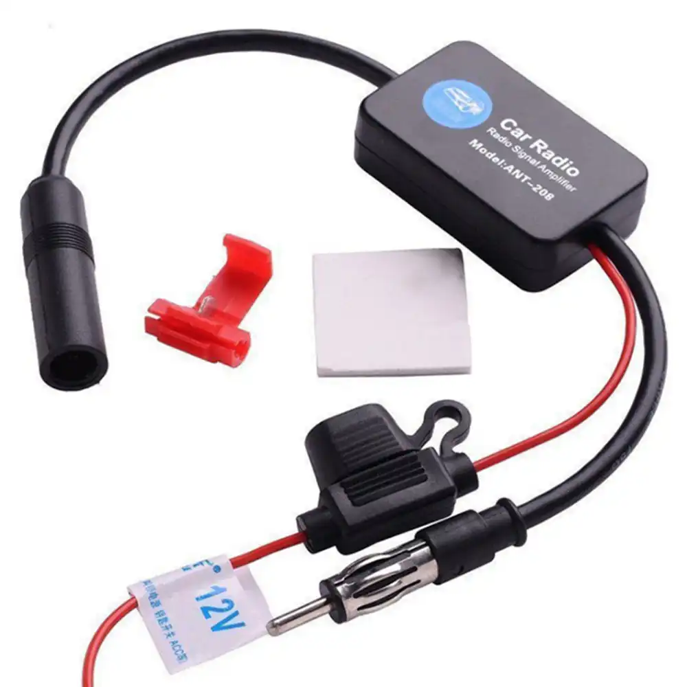 For Universal 12V Auto Car Radio FM Antenna Signal Amp Amplifier 