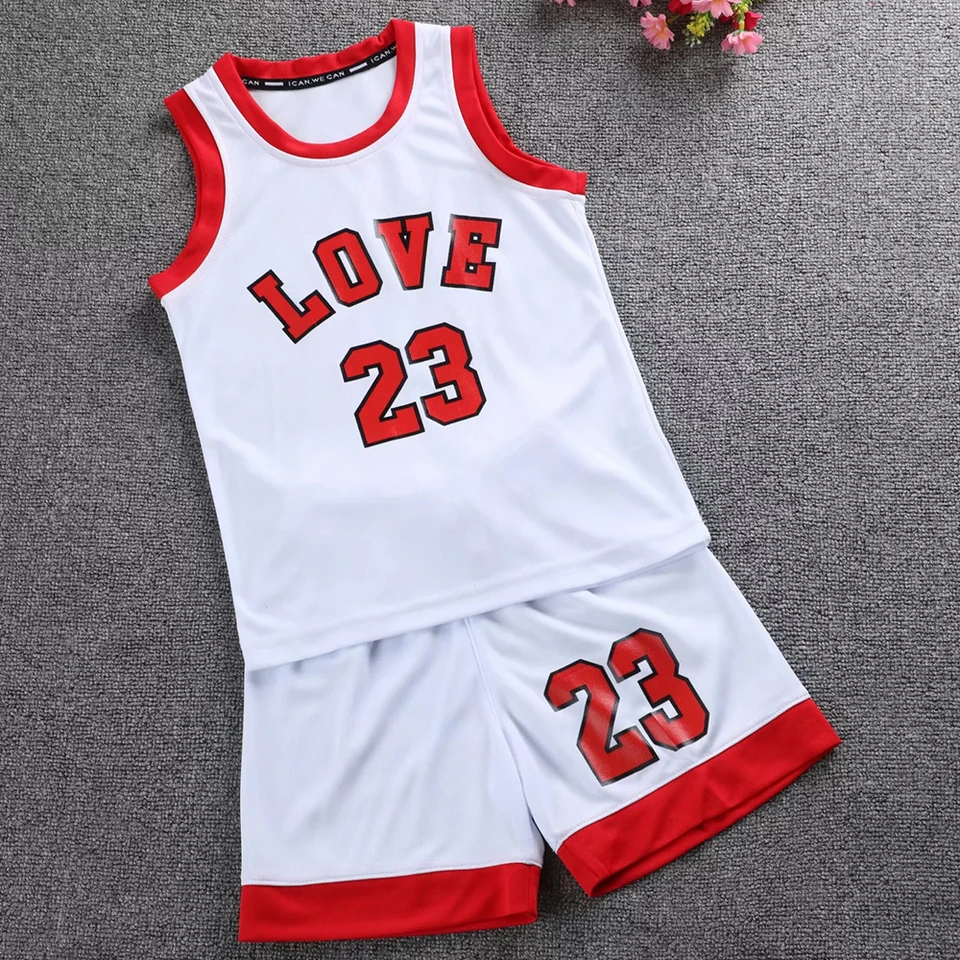 Children Girls Basketball Jersey Sets Kid Sportswear Short Sleeve