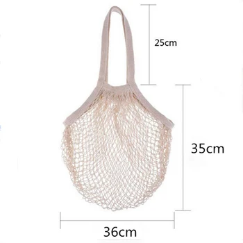 

2pcs All cotton mesh bag Shopping bag Fruit mesh bag Vegetable mesh bag