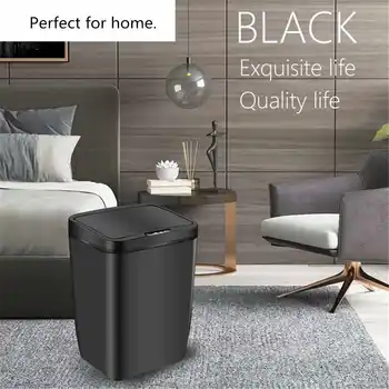 

12L Automatic Touchless Smart Infrared Motion Sensor Rubbish Waste Bin Kitchen Trash Can Garbage Bins for Home Room Kitchen Car