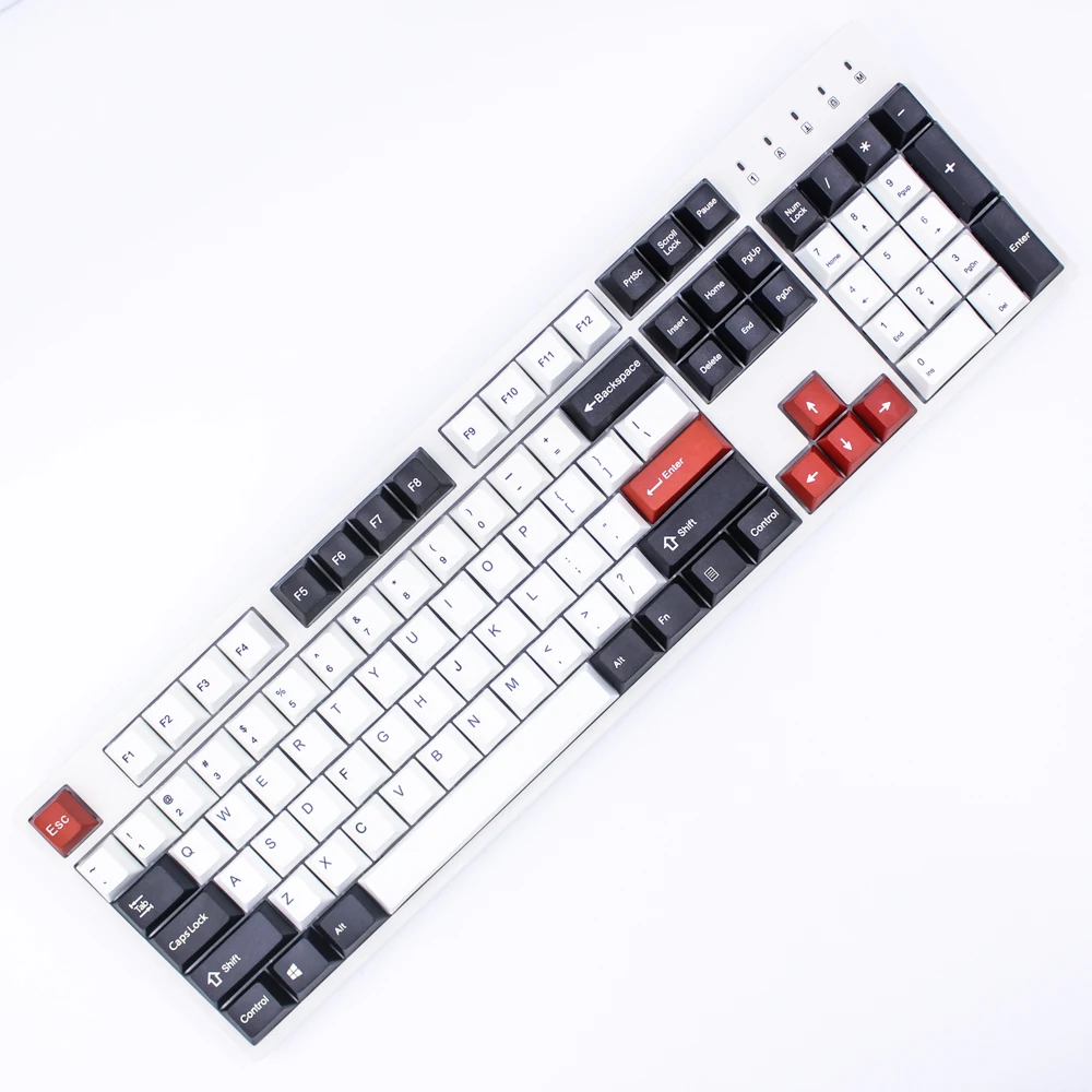 MP краситель-сублимированный черный/красный keycap 87/108 клавиш толстые клавишные колпачки pbt выключатель MX вишня/NOPPOO/Флик механическая клавиатура колпачка