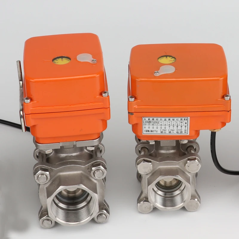 Микро нержавеющая сталь RS485 Коммуникационный протокол MODBUS Электрический шаровой клапан поток воды пропорциональный регулирующий клапан
